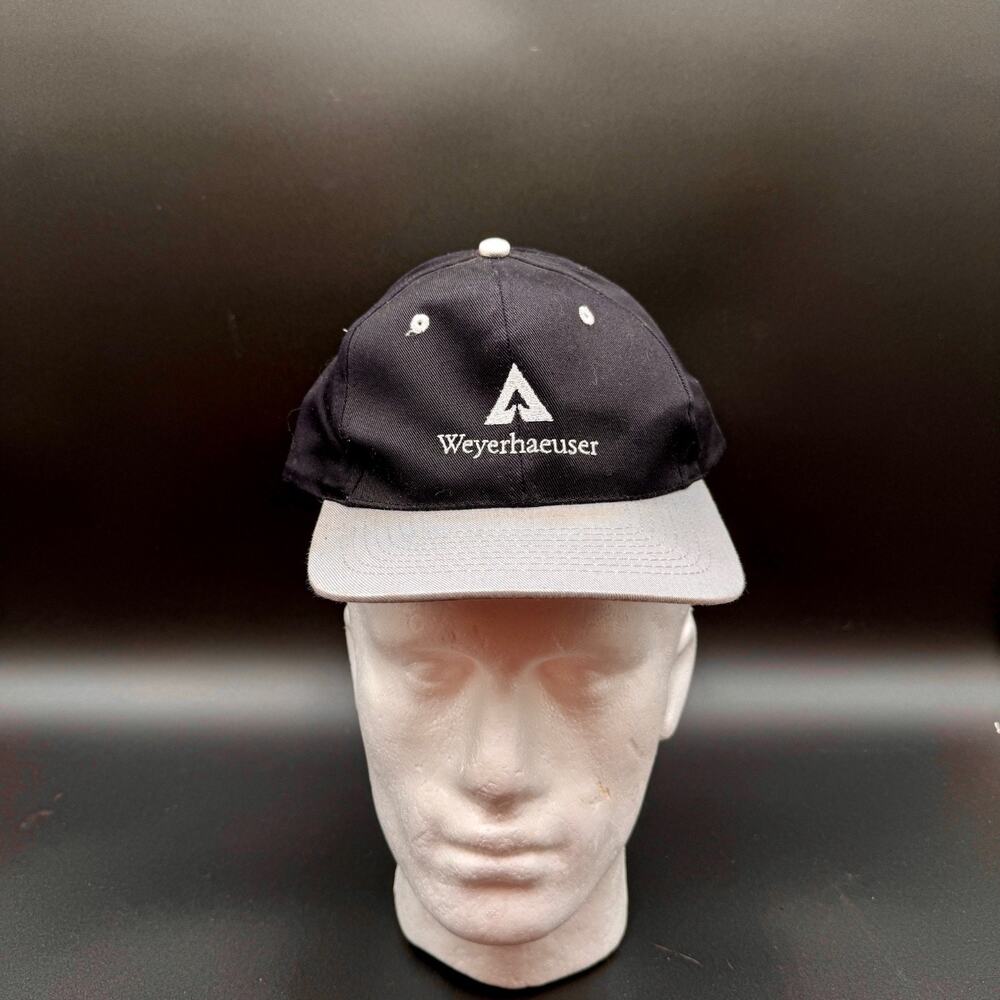 Weyerhaeuser Logo Snapback Hat Black Gray Cap KC Brand One Size